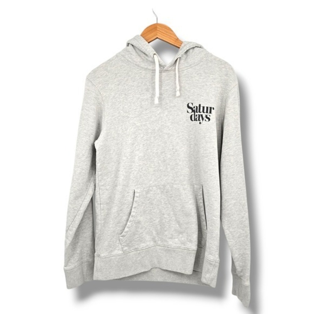 Saturdays NYC Hoodie Sweatshirt Pullover Gray Logo Womens Unisex MensSize M